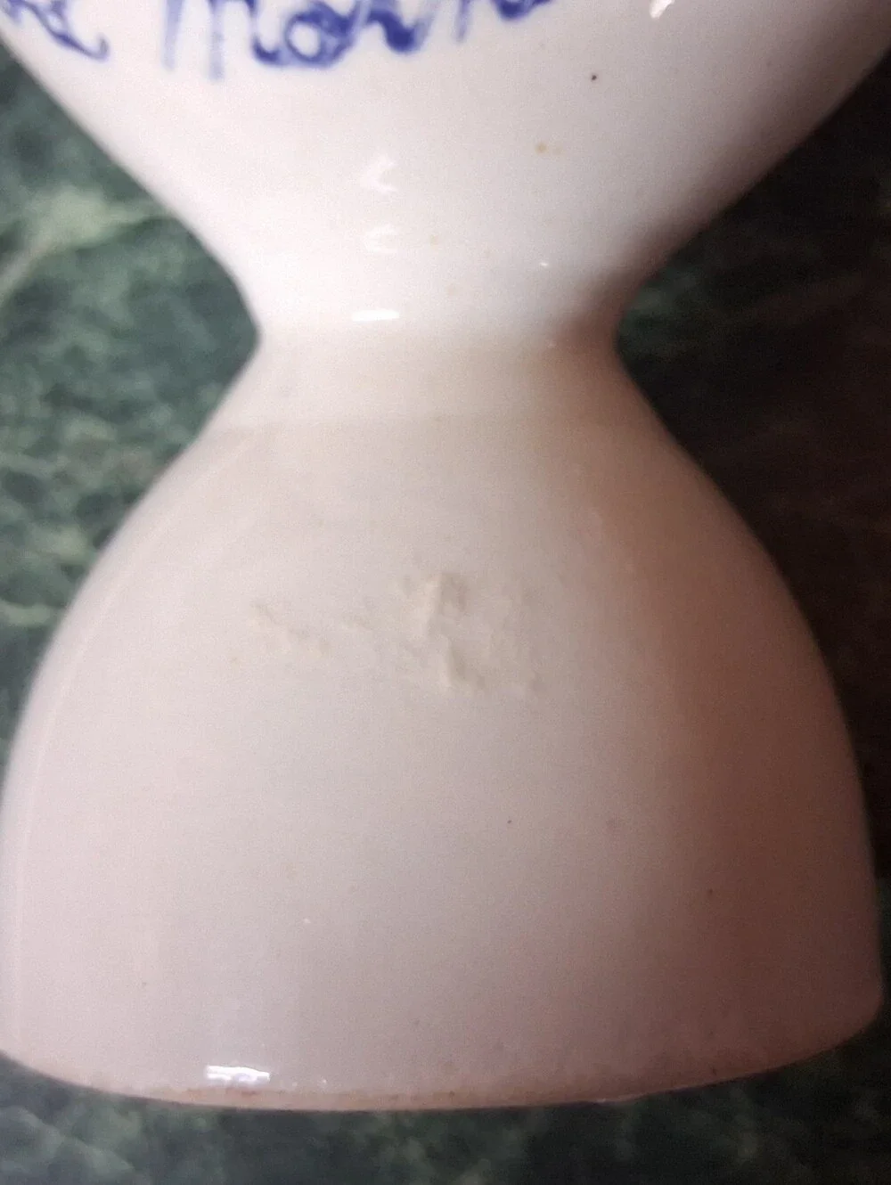 Super Cute Vintage Pottery Good Morning Baby Chic/Duck Egg Cup
